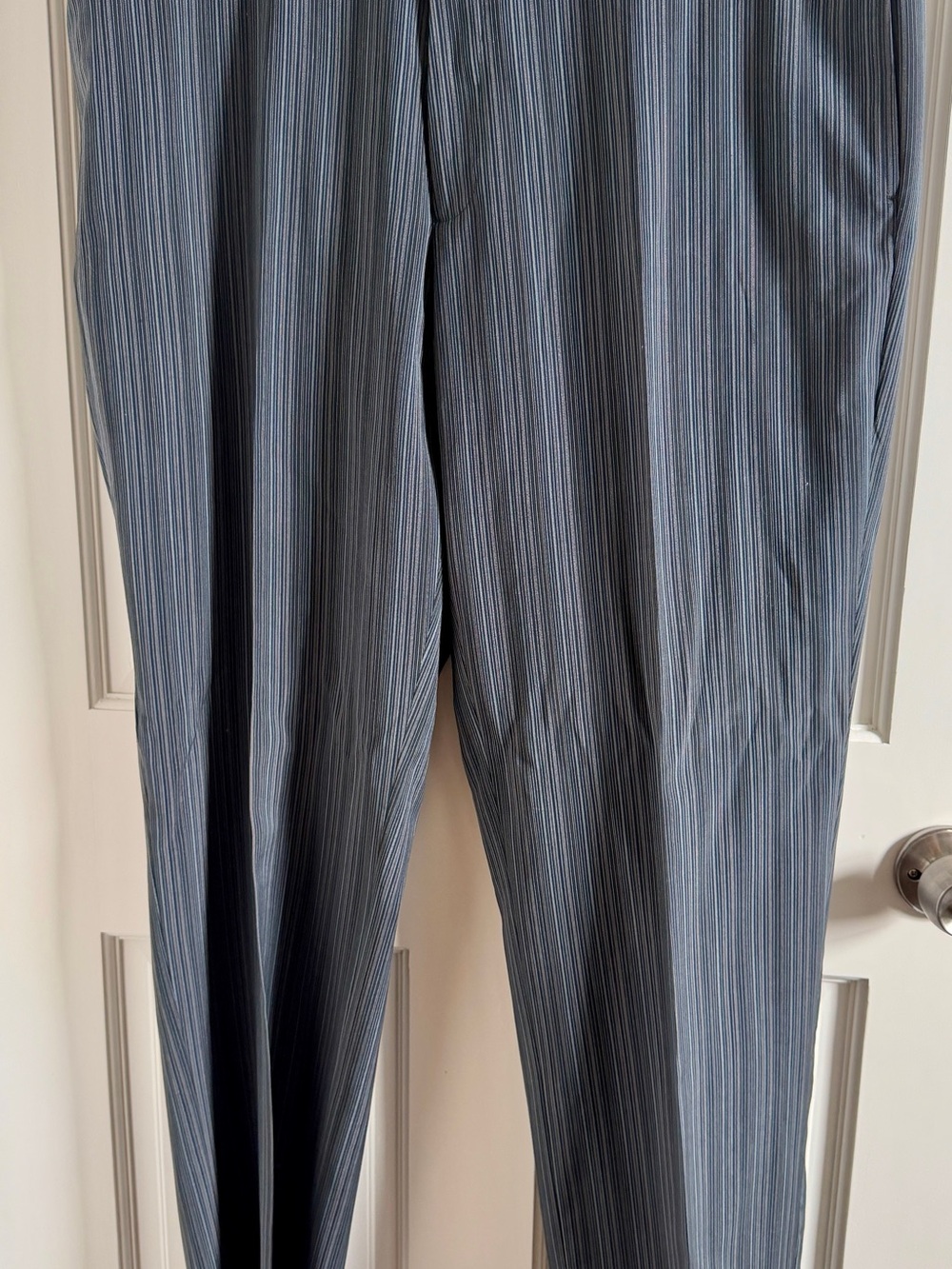 Men's Pinstripe Dress Pants - Blue/Gray